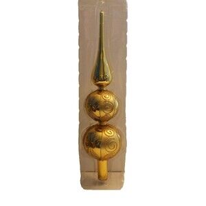 Vintage Style December Home Handcrafted Glass Tree Topper